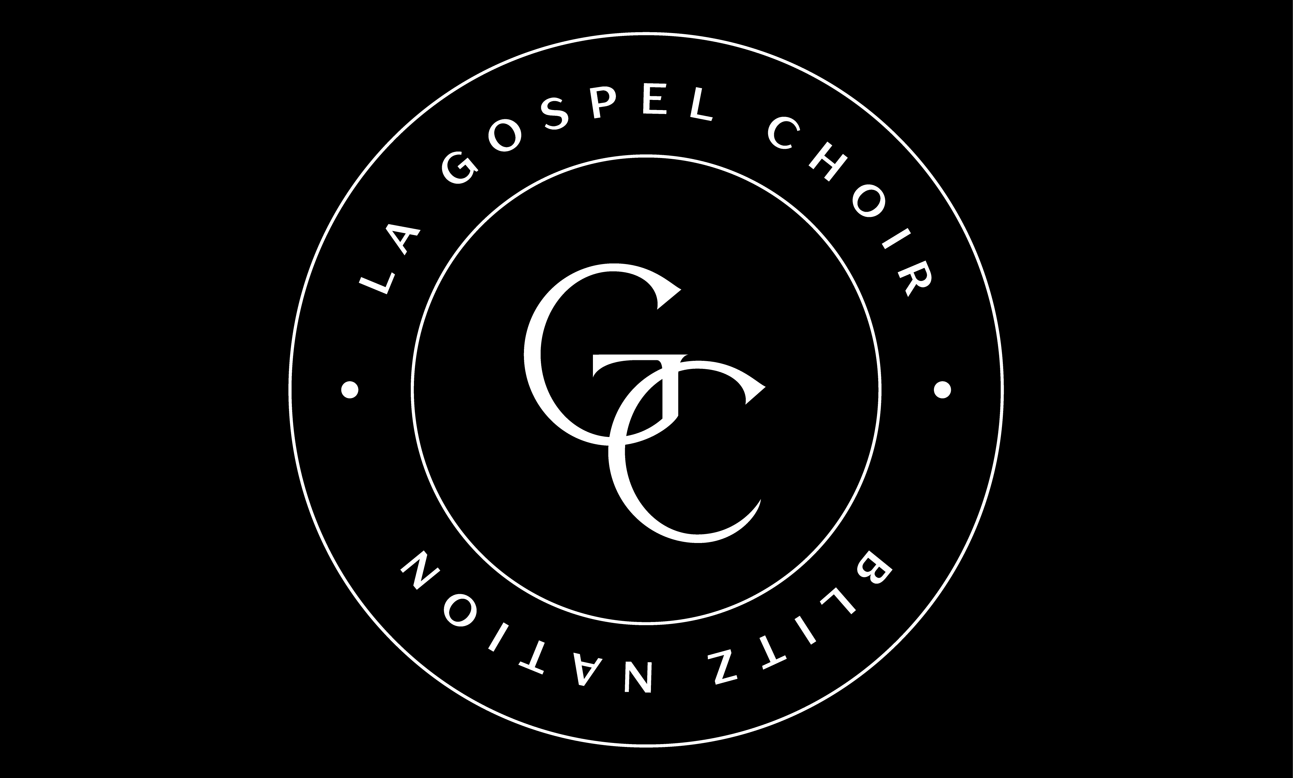BN - LA Gospel Choir Logo - WHITE ON BLACK